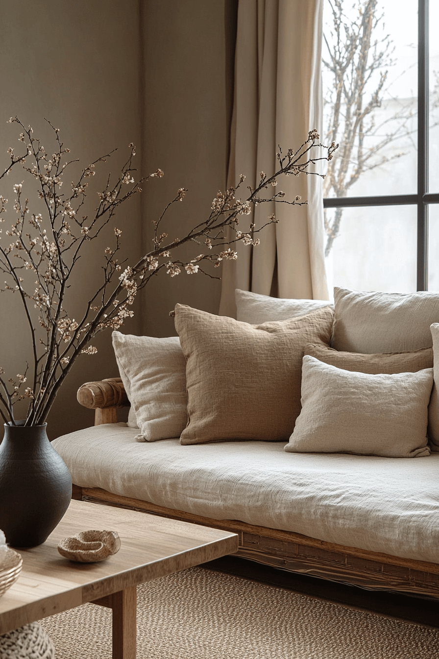 29 Japandi Living Room Makeovers That Reflect Quiet Luxury 14 japandi living room