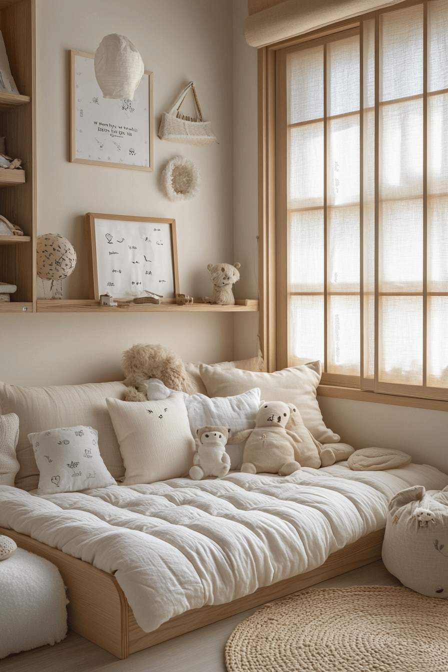 29 Japandi Kids Room Concepts for Mindful Family Living 15 japandi kids room