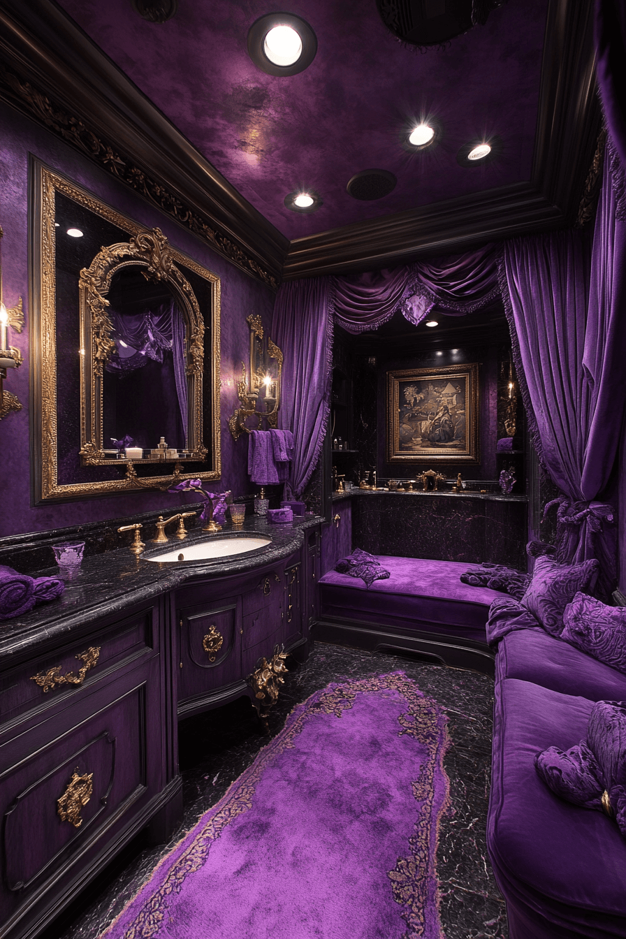 29 Whimsigoth Bathroom Elements That Celebrate Artistic Expression 17 whimsigoth bathroom