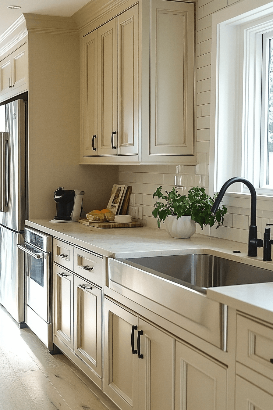 29 Light Cream Kitchen Cabinets That Glow with Soft Serenity 17 cream kitchen cabinets