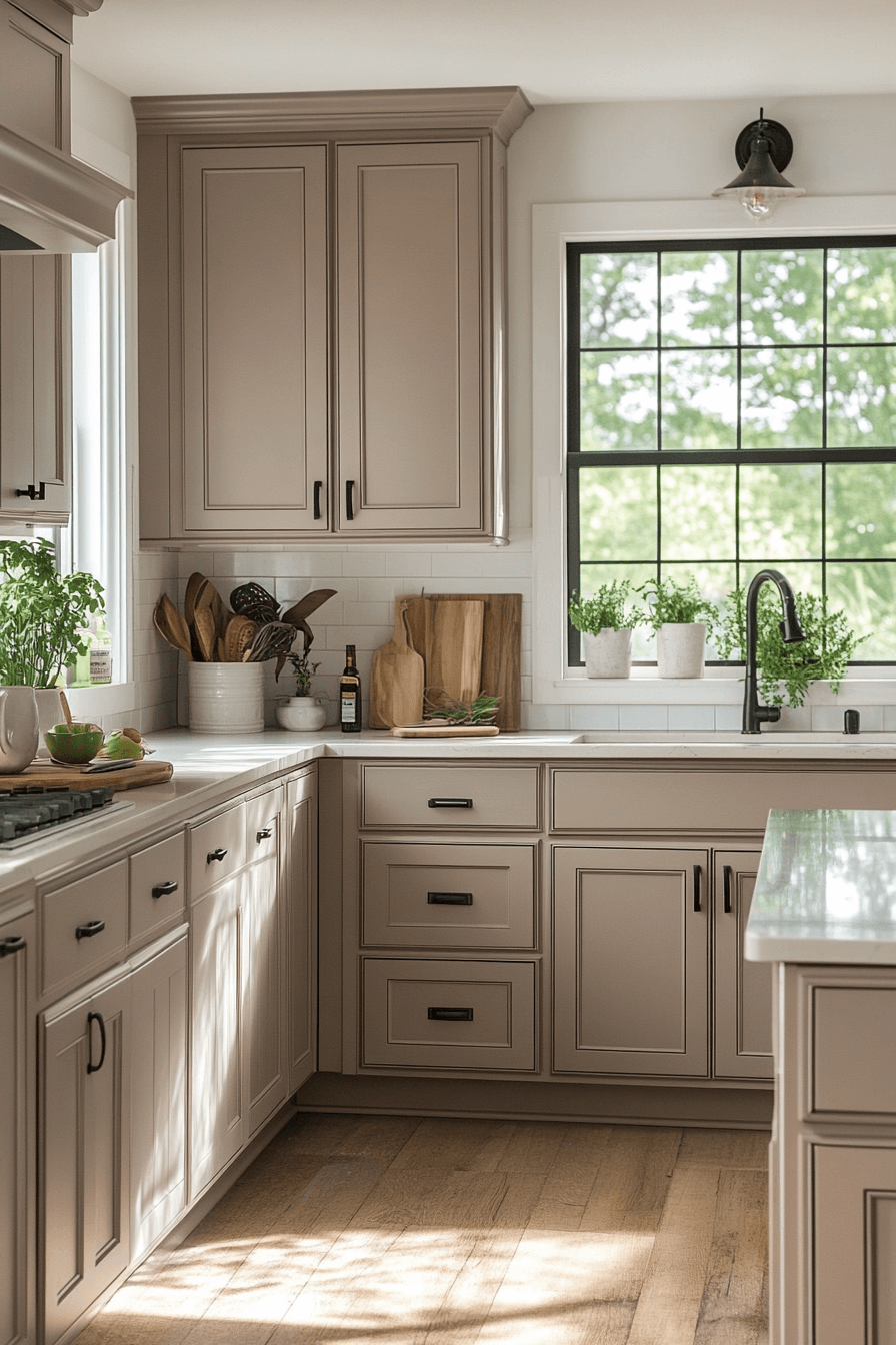 29 Light Taupe Kitchen Cabinets That Feel Cozy and Chic 18 light taupe kitchen cabinets
