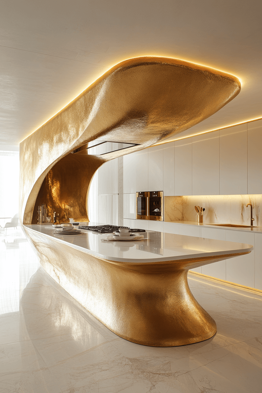 29 White and Gold Kitchen Designs for a Bright and Glamorous Space 19 white and gold kitchen