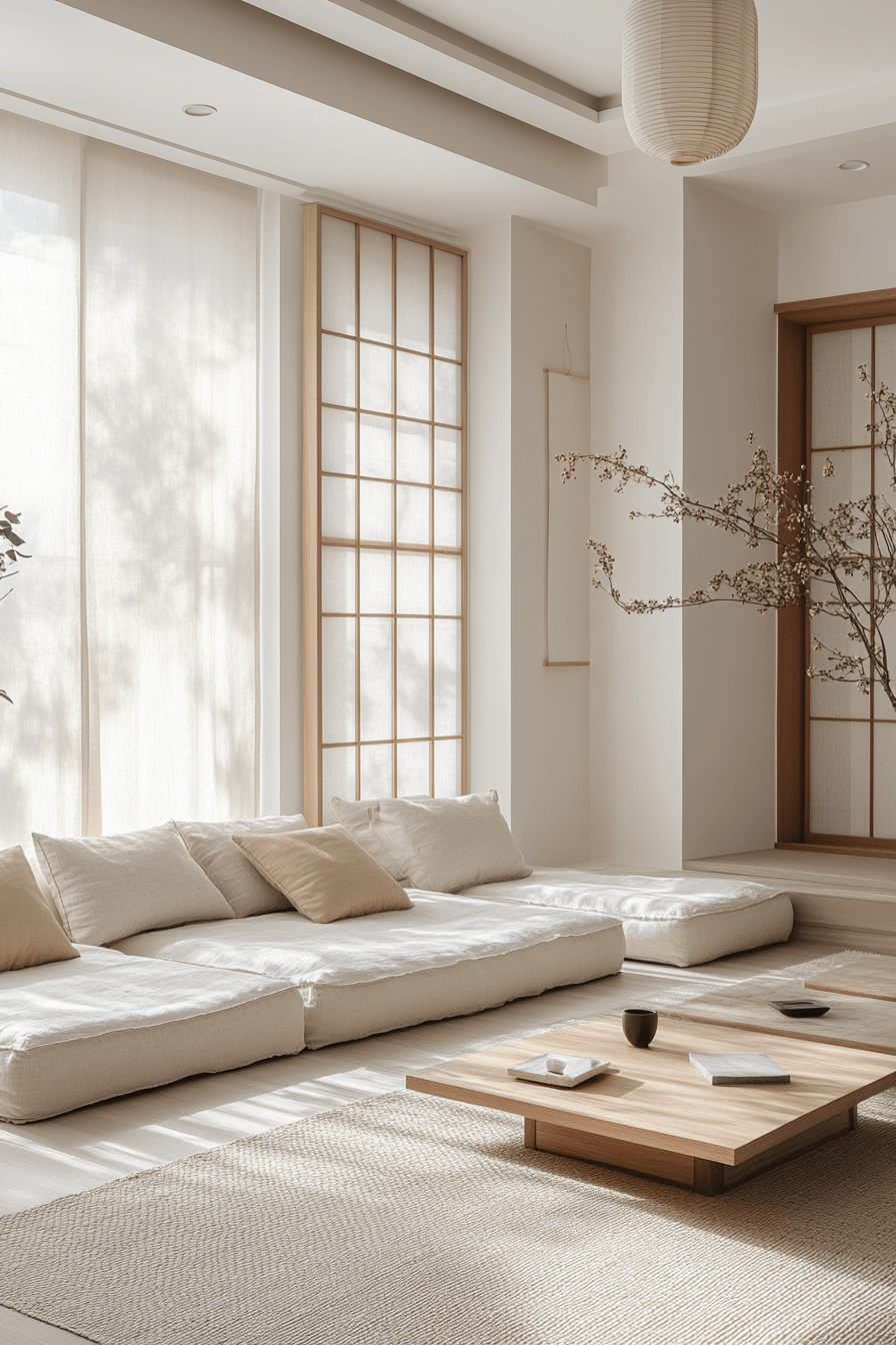 29 Japandi Living Room Makeovers That Reflect Quiet Luxury 19 japandi living room