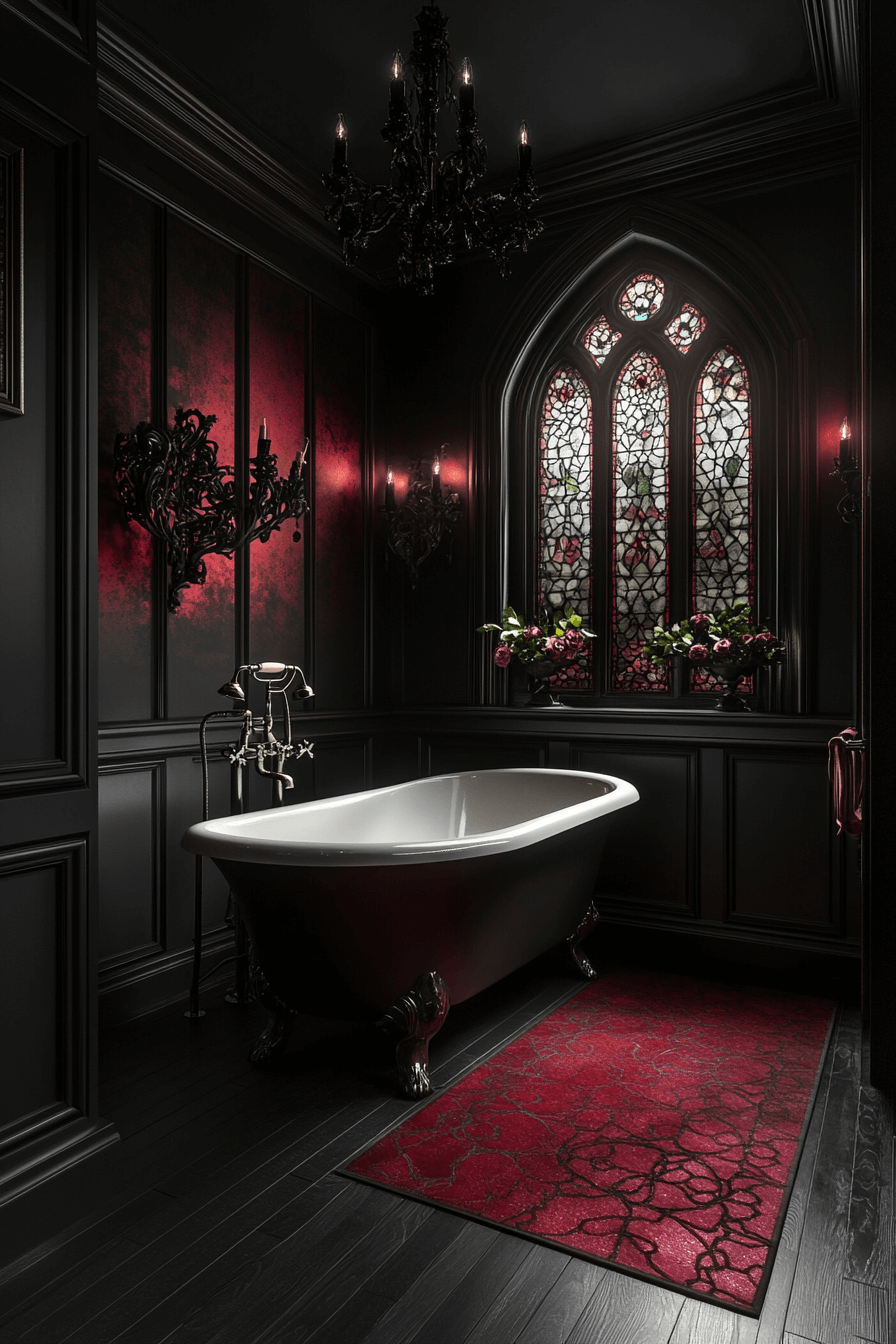 29 Whimsigoth Bathroom Elements That Celebrate Artistic Expression 2 whimsigoth bathroom