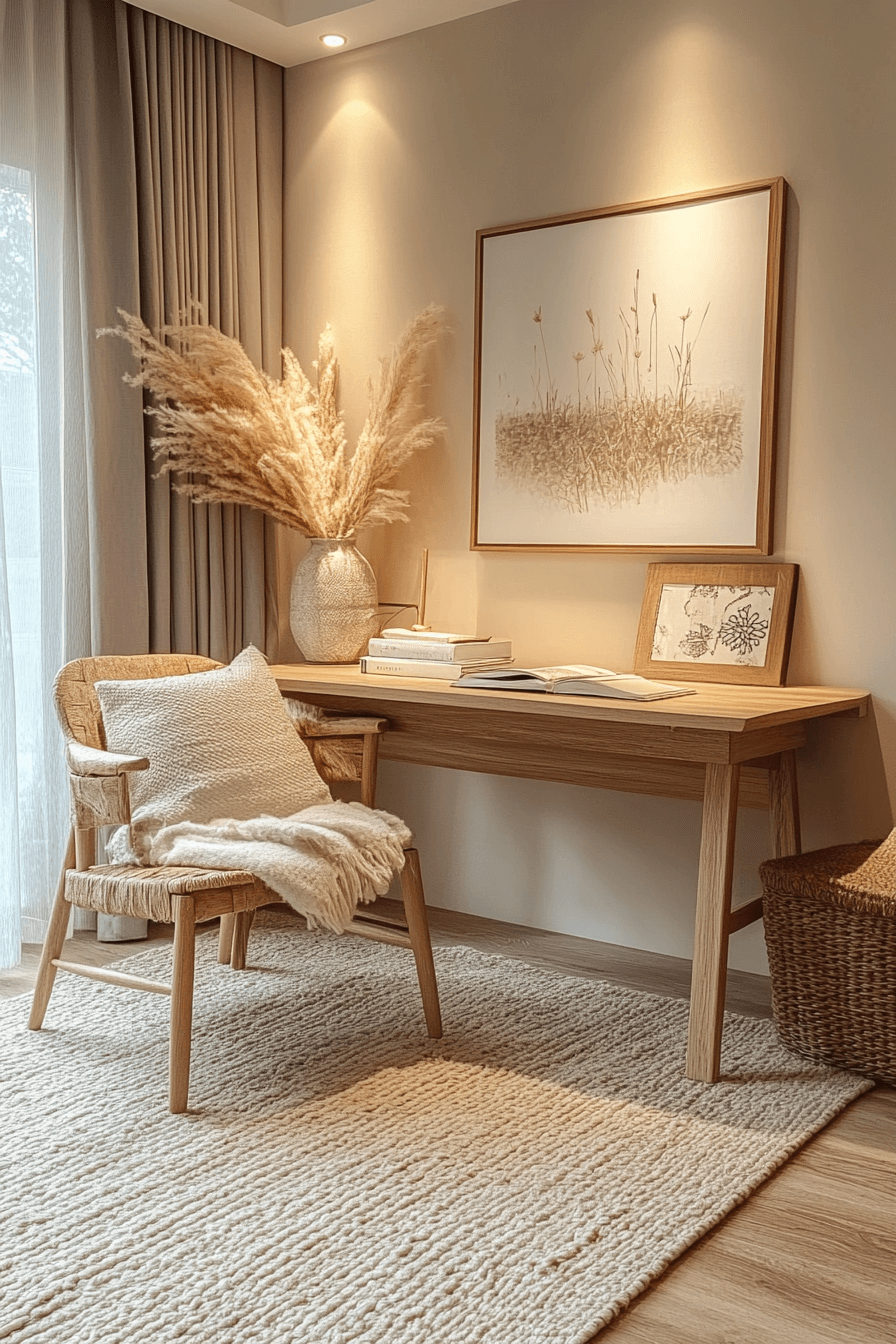 29 Japandi Home Office Details That Support Intentional Living 2 japandi home office