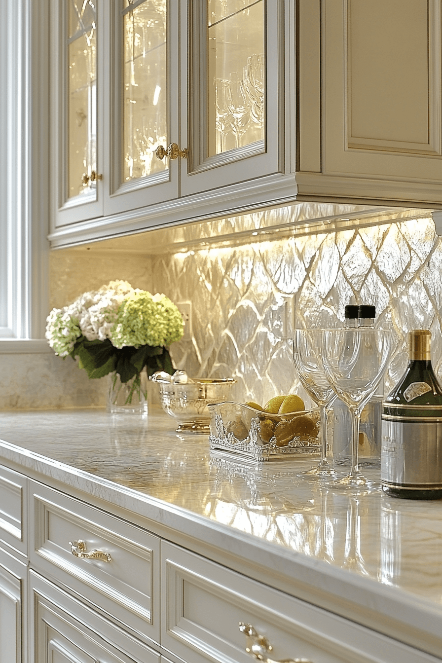 29 White and Gold Kitchen Designs for a Bright and Glamorous Space 20 white and gold kitchen