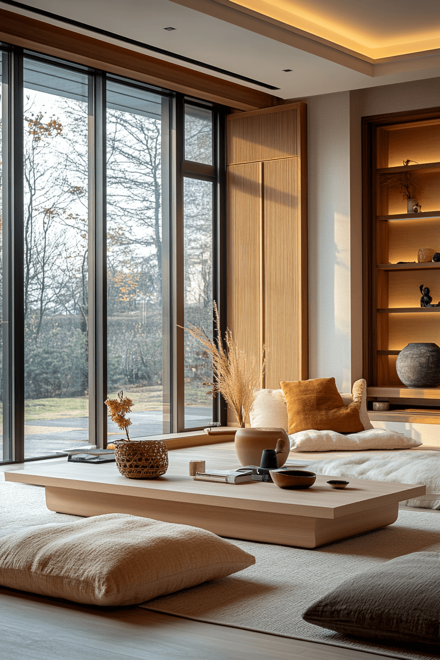 29 Japandi Living Room Makeovers That Reflect Quiet Luxury 20 japandi living room