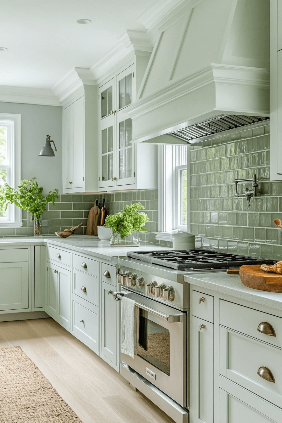 29 Green and White Kitchen Styles That Bring Calm and Charm Together 20 green and white kitchen