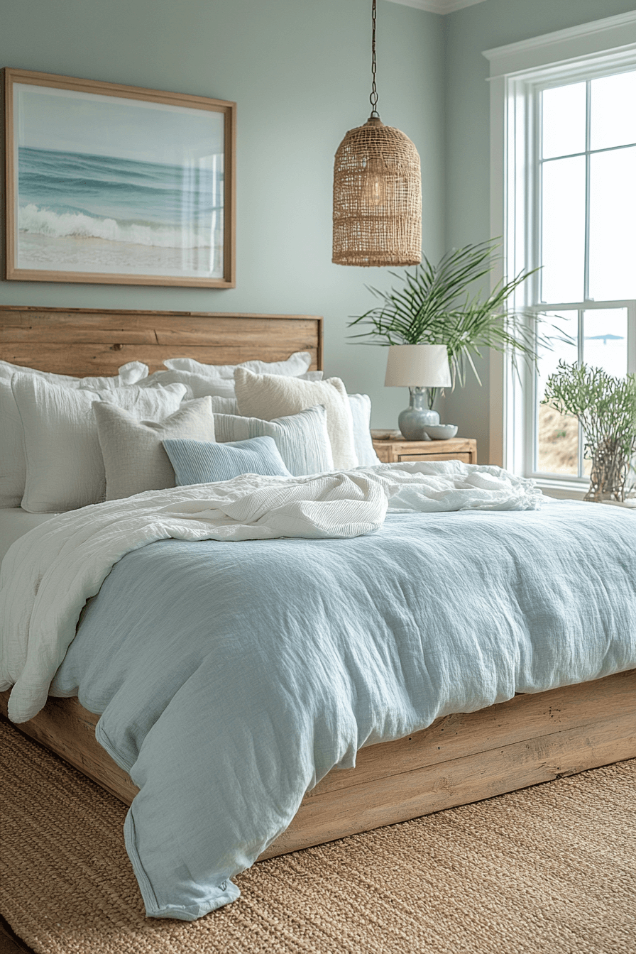 29 Coastal Master Bed Ideas to Drift Off in Coastal Comfort 20 coastal master bed