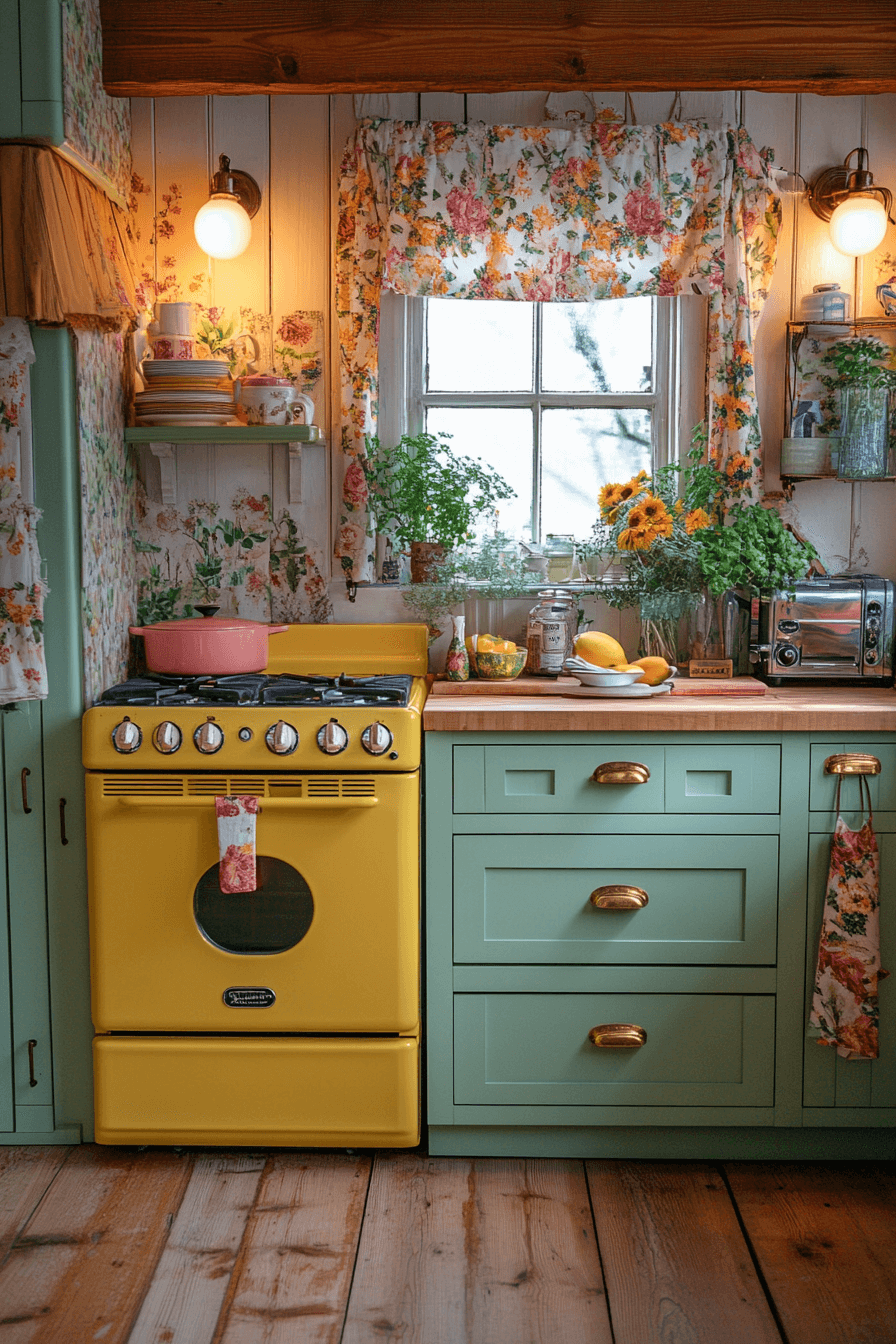 29 Cottage Core Kitchen Upgrades for a Dreamy Country Vibe 20 cottage core kitchen