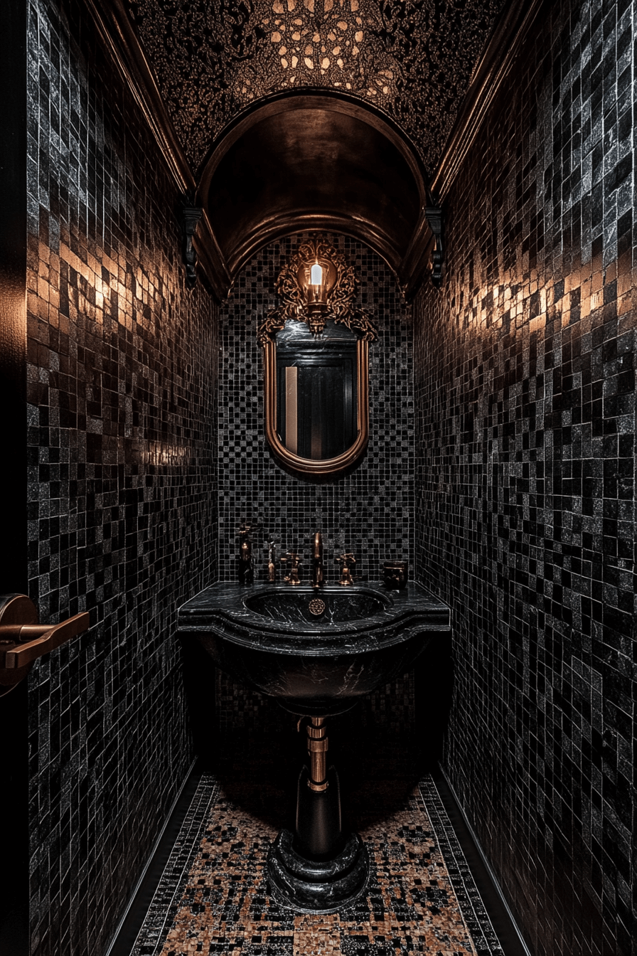 29 Whimsigoth Bathroom Elements That Celebrate Artistic Expression 21 whimsigoth bathroom