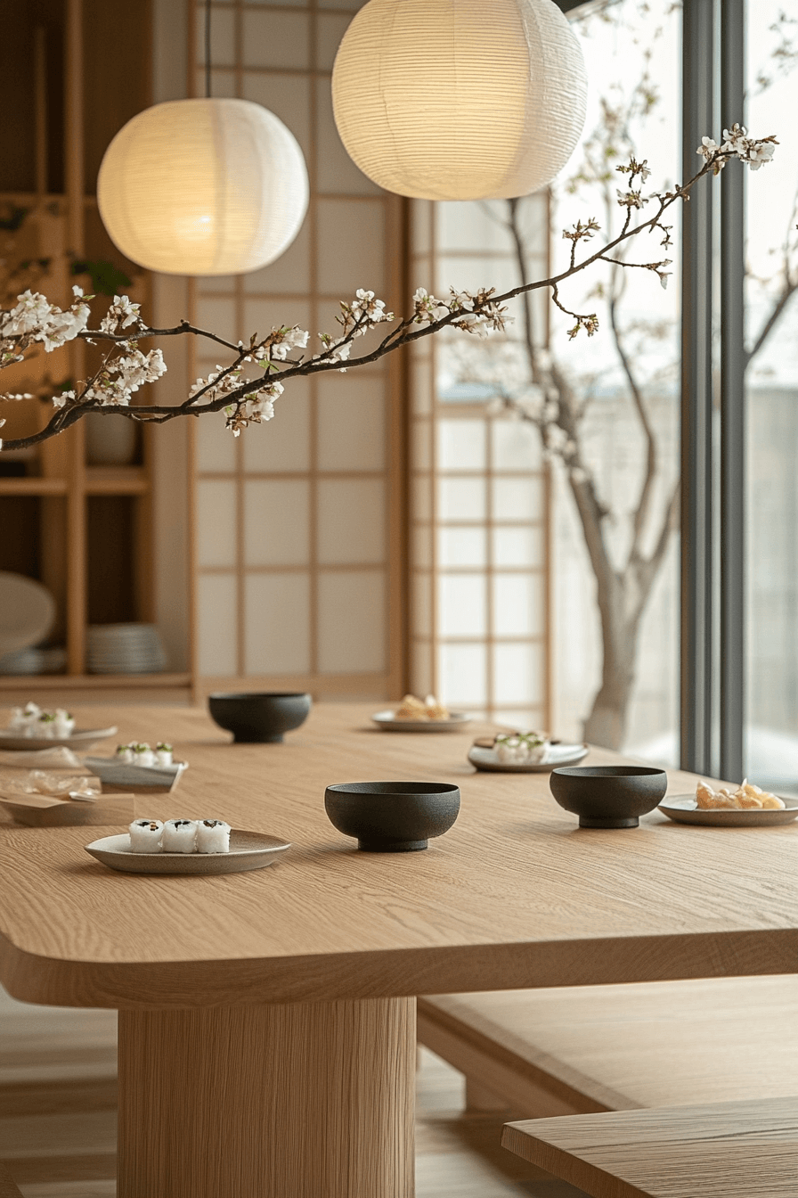 29 Japandi Dining Room Upgrades That Spark Joy and Harmony 21 japandi dining room