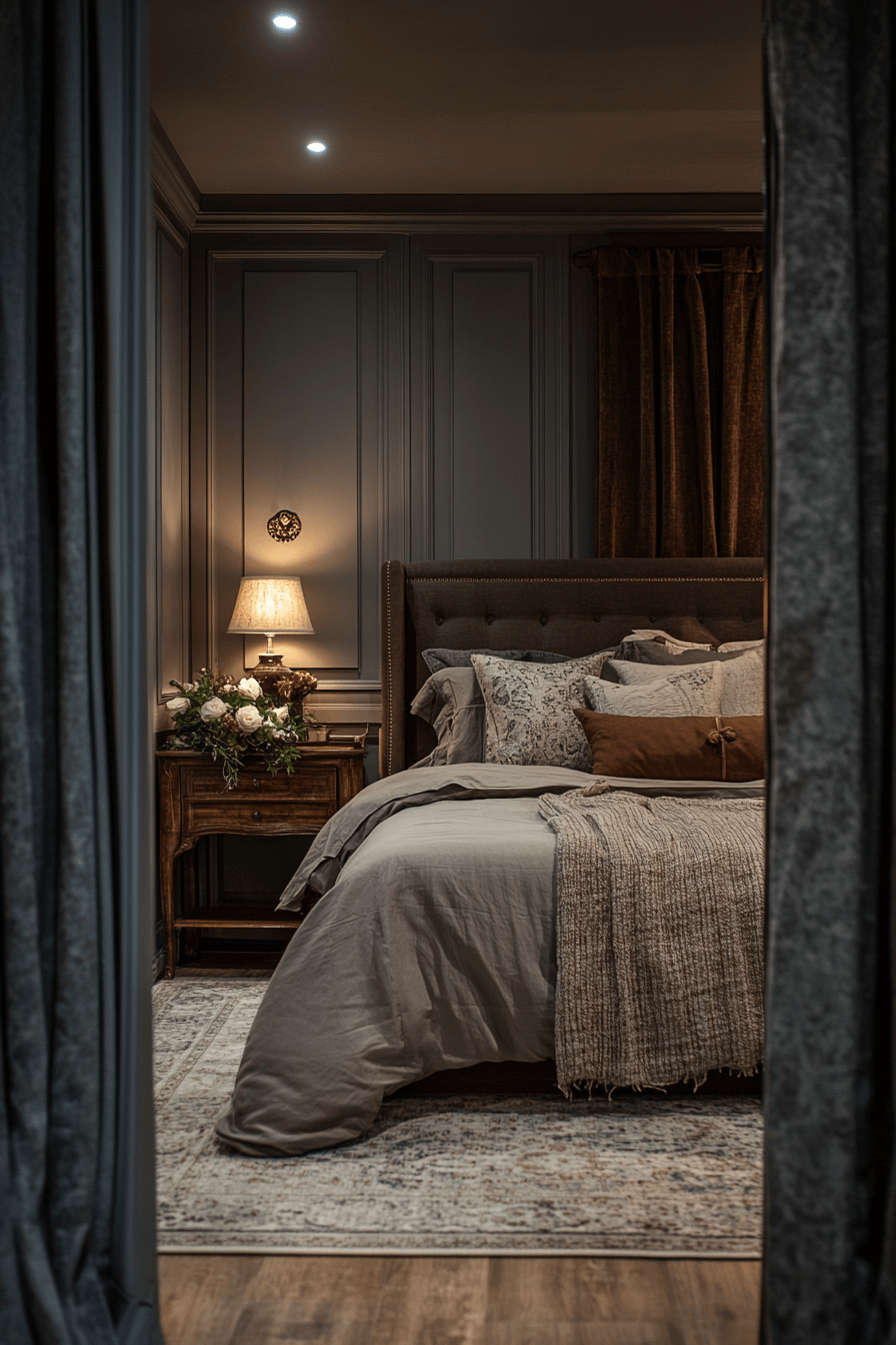 29 Dark Victorian Bedroom Looks to Create a Dreamy Gothic Escape 22 dark victorian bedroom
