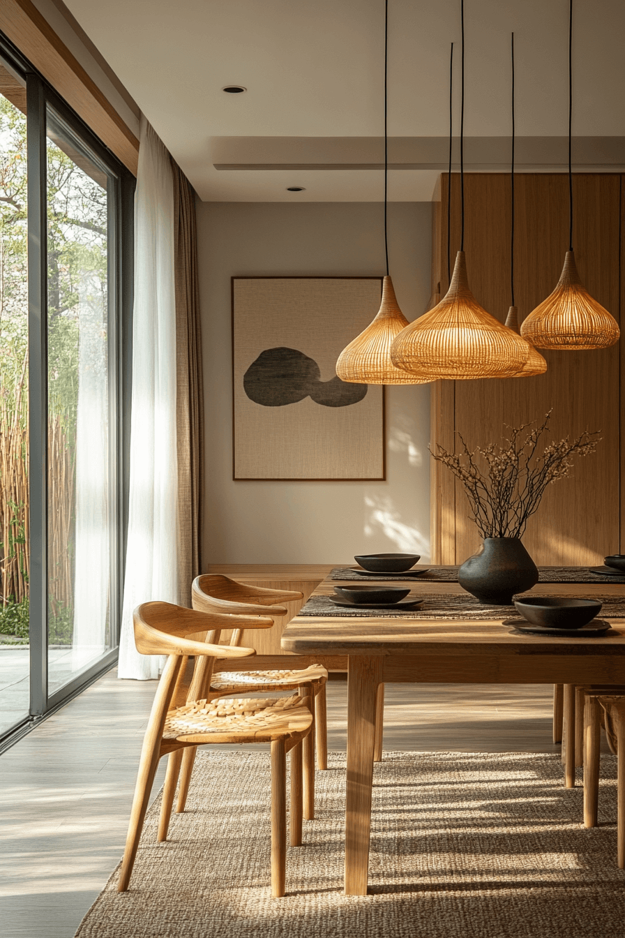 29 Japandi Dining Room Upgrades That Spark Joy and Harmony 22 japandi dining room