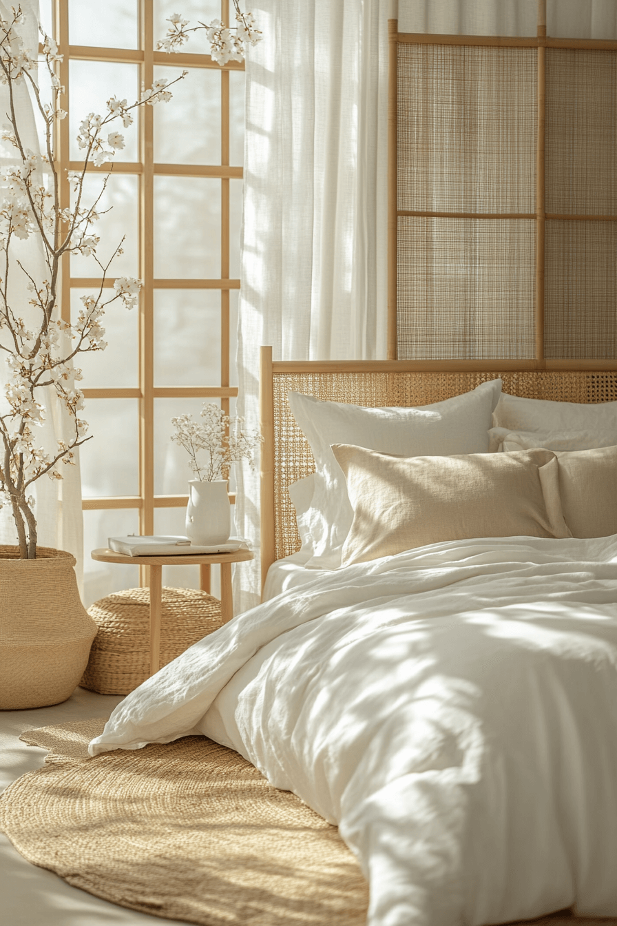 29 Japandi Bedroom Makeovers That Reflect Natural Harmony 22 japandi bedroom