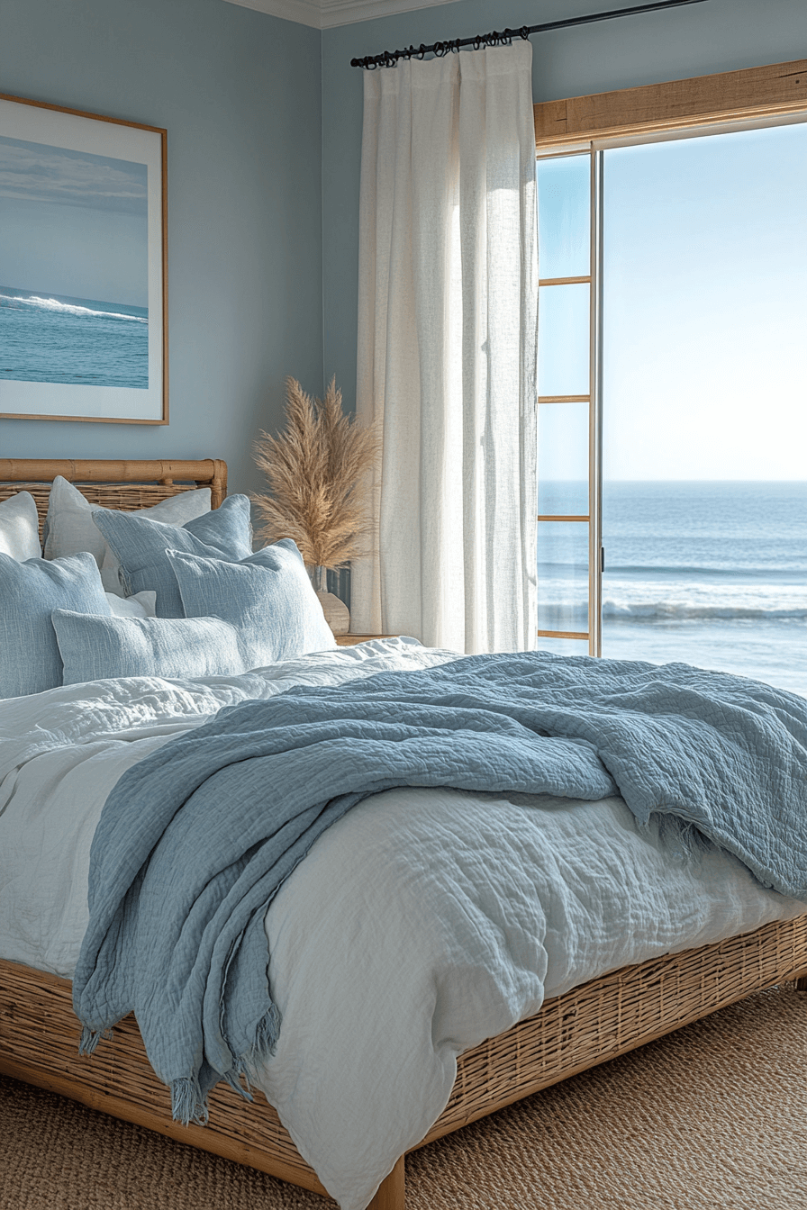 29 Coastal Master Bed Ideas to Drift Off in Coastal Comfort 22 coastal master bed