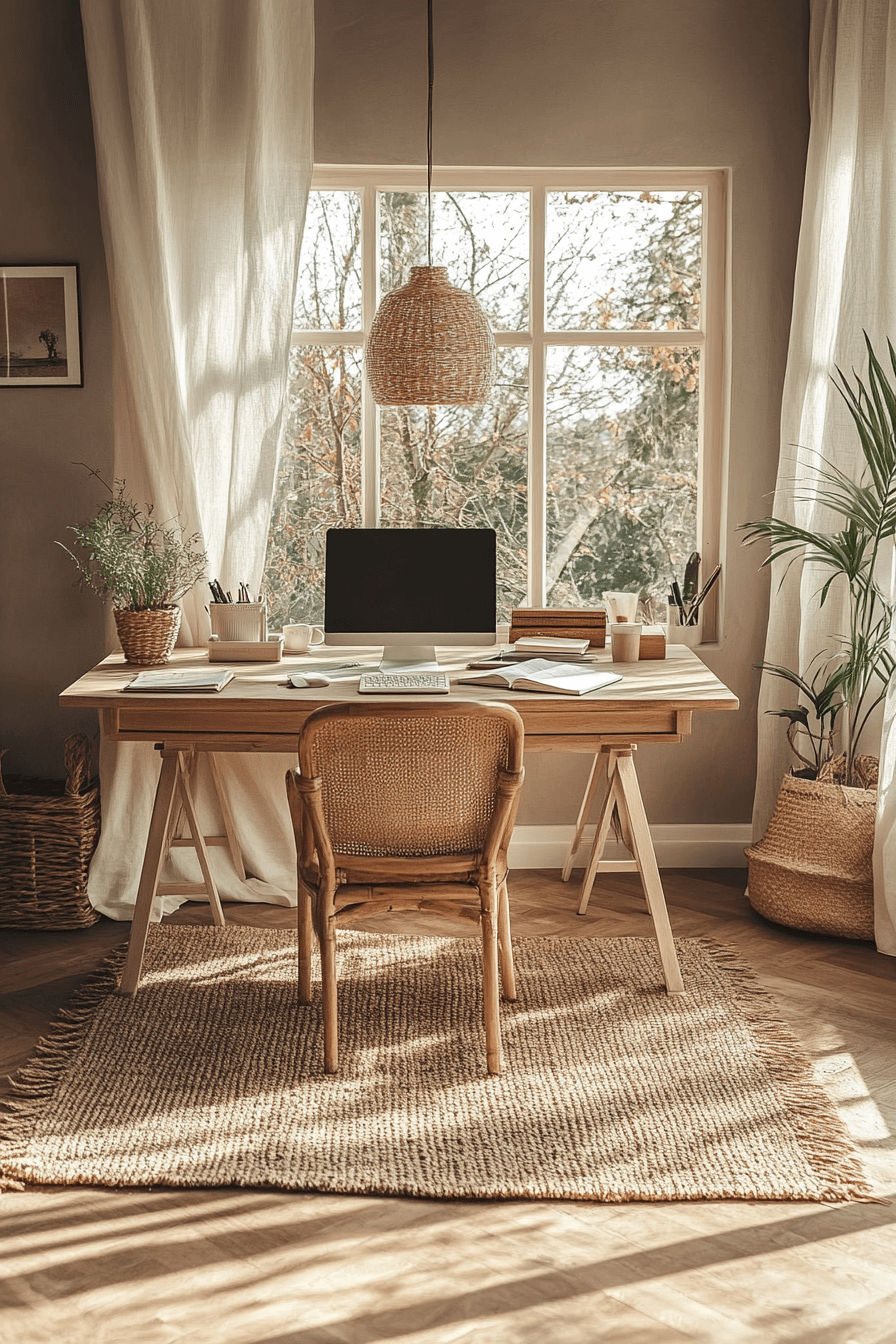 29 Japandi Home Office Details That Support Intentional Living 22 japandi home office