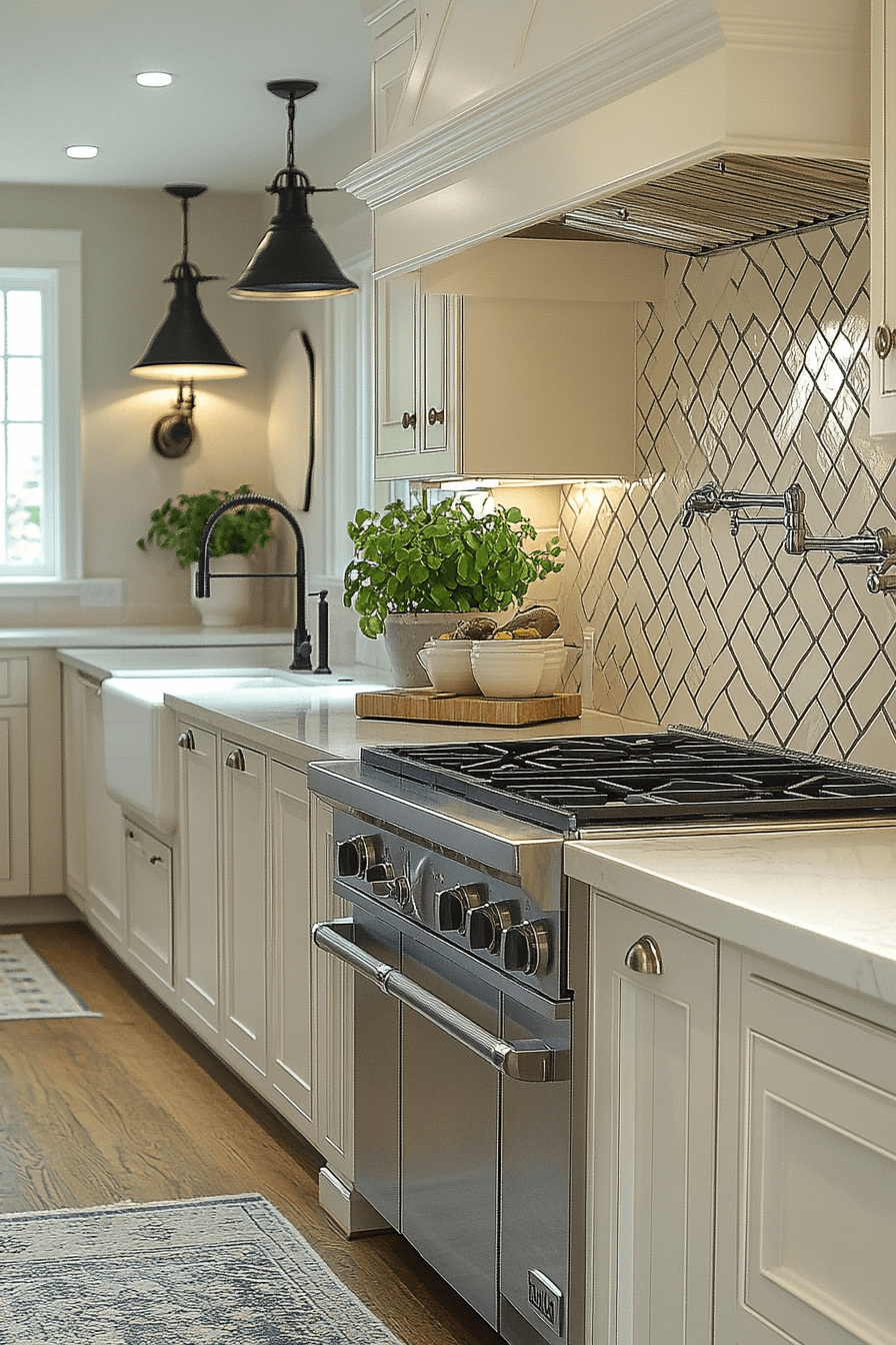 29 Kitchen Backsplash with White Cabinets That Make Neutrals Pop 23 kitchen backsplash with white cabinets