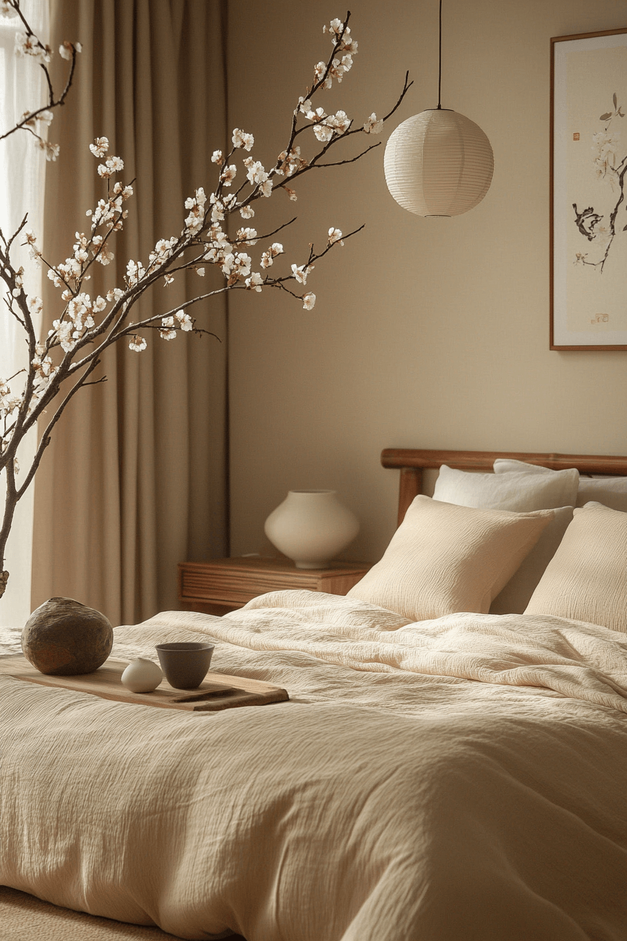 29 Japandi Bedroom Makeovers That Reflect Natural Harmony 24 japandi bedroom