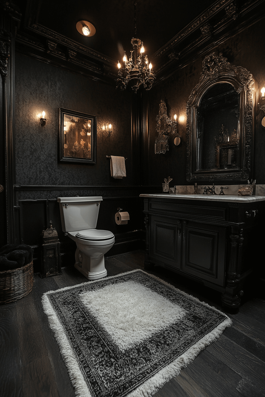 29 Dark Victorian Bedroom Looks to Create a Dreamy Gothic Escape 26 dark victorian bedroom