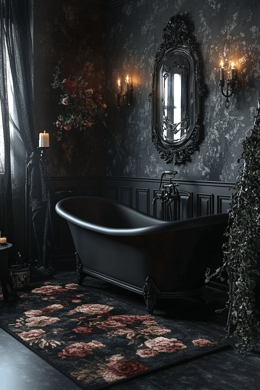 29 Whimsigoth Bathroom Elements That Celebrate Artistic Expression 26 whimsigoth bathroom