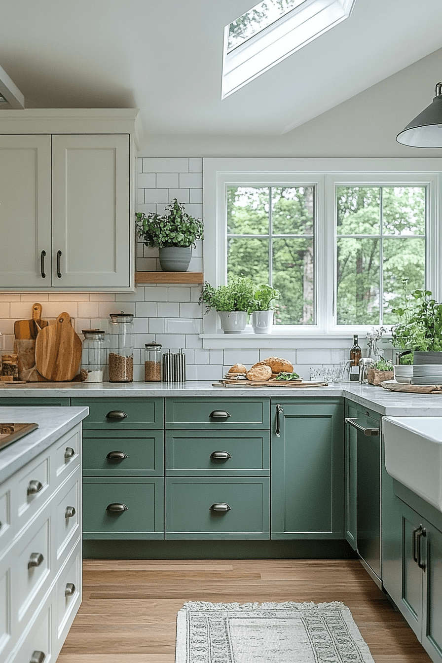 29 Green and White Kitchen Styles That Bring Calm and Charm Together 28 green and white kitchen