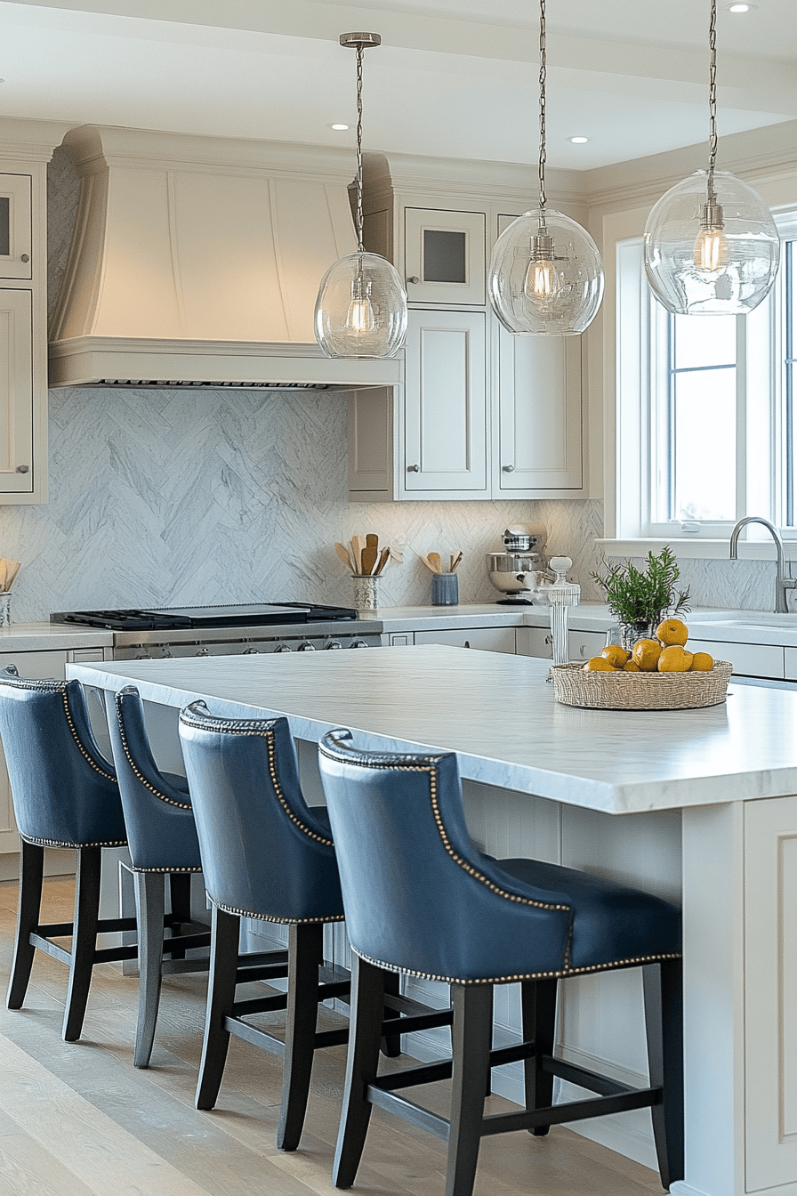 29 White Marble Kitchen Spaces That Feel Polished and Peaceful 28 white marble kitchen
