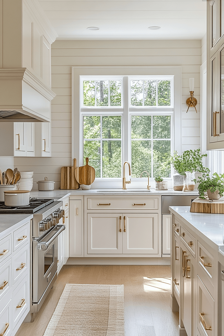 29 White and Gold Kitchen Designs for a Bright and Glamorous Space 28 white and gold kitchen