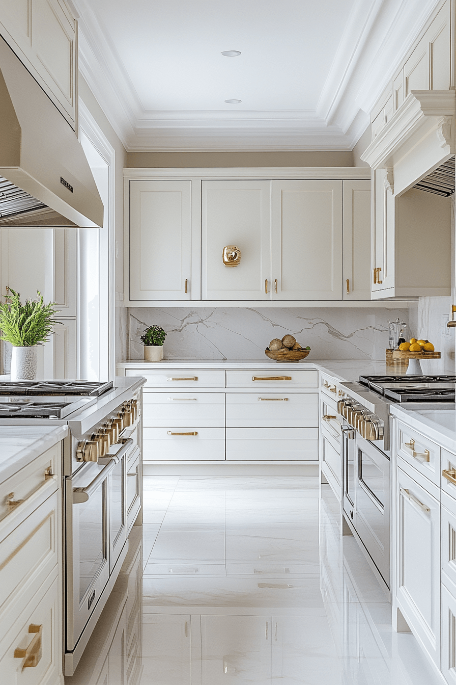 29 White and Gold Kitchen Designs for a Bright and Glamorous Space 29 white and gold kitchen