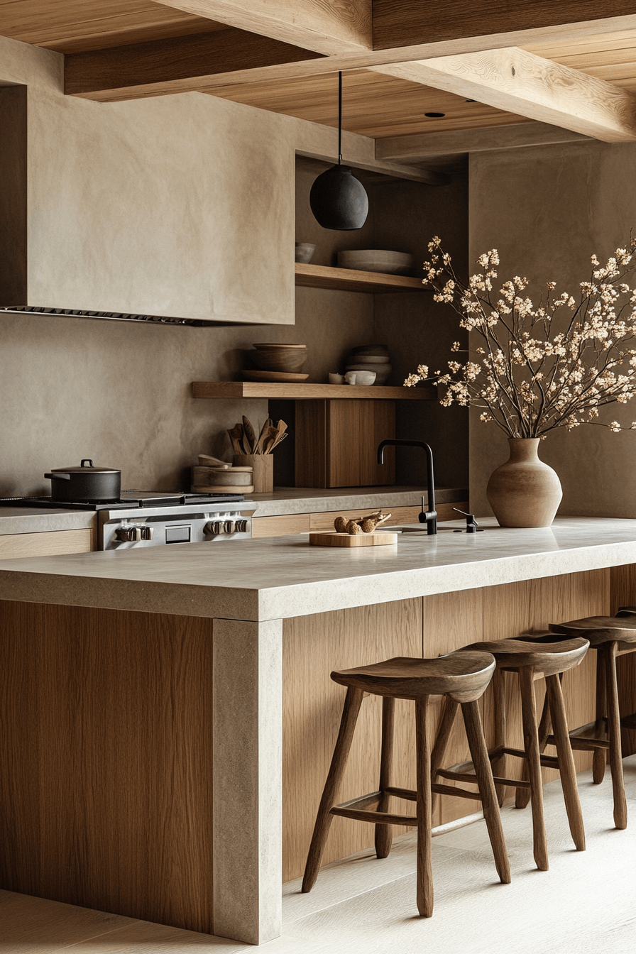 29 Japandi Style Kitchen Elements That Invite Mindful Living 3 japandi style kitchen