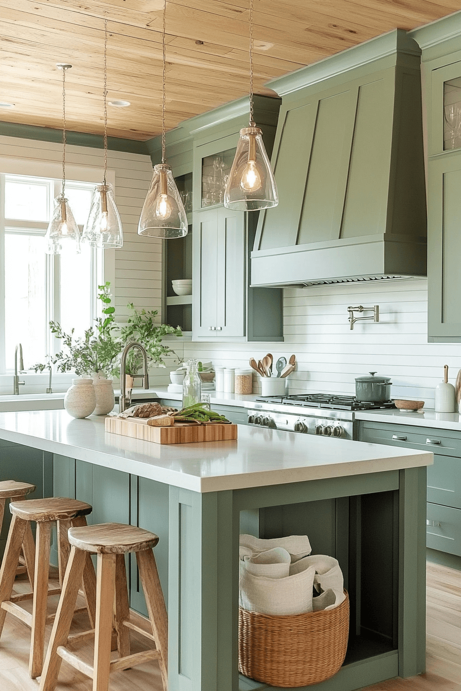 29 Green and White Kitchen Styles That Bring Calm and Charm Together 3 green and white kitchen