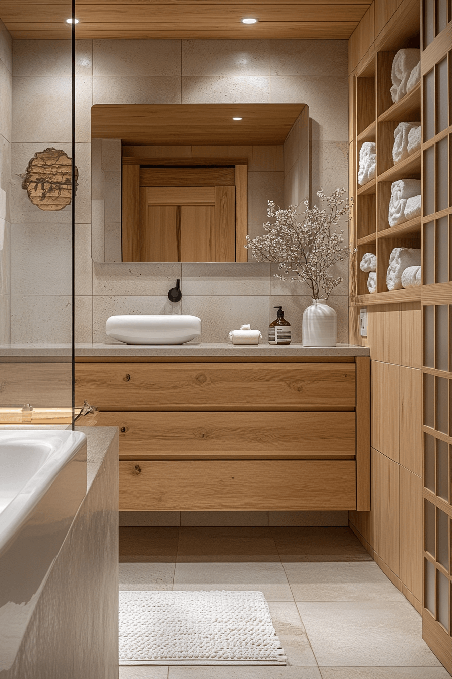 29 Japandi Bathroom Details to Transform Your Daily Routine 5 japandi bathroom