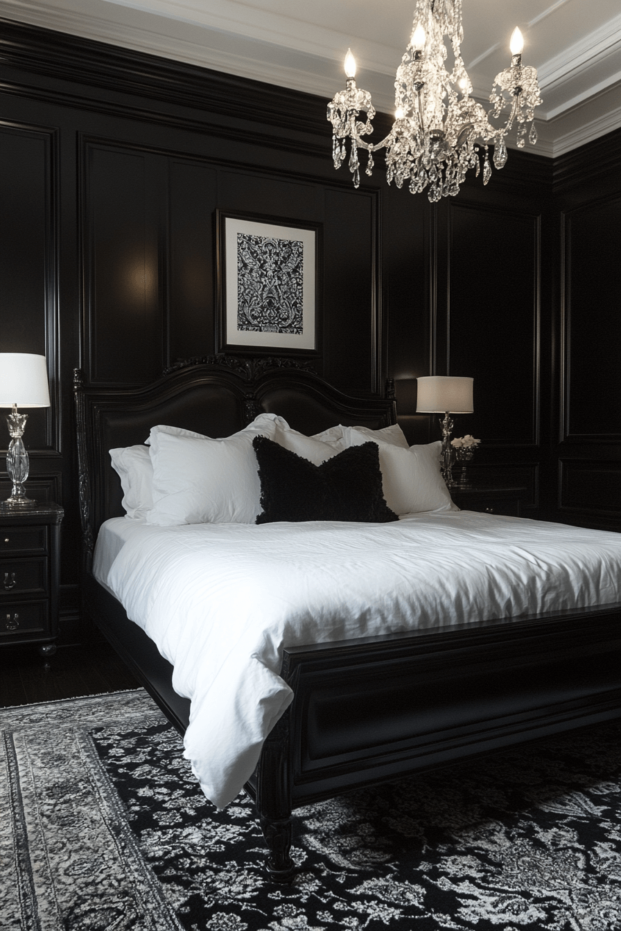 29 Dark Victorian Bedroom Looks to Create a Dreamy Gothic Escape 5 dark victorian bedroom