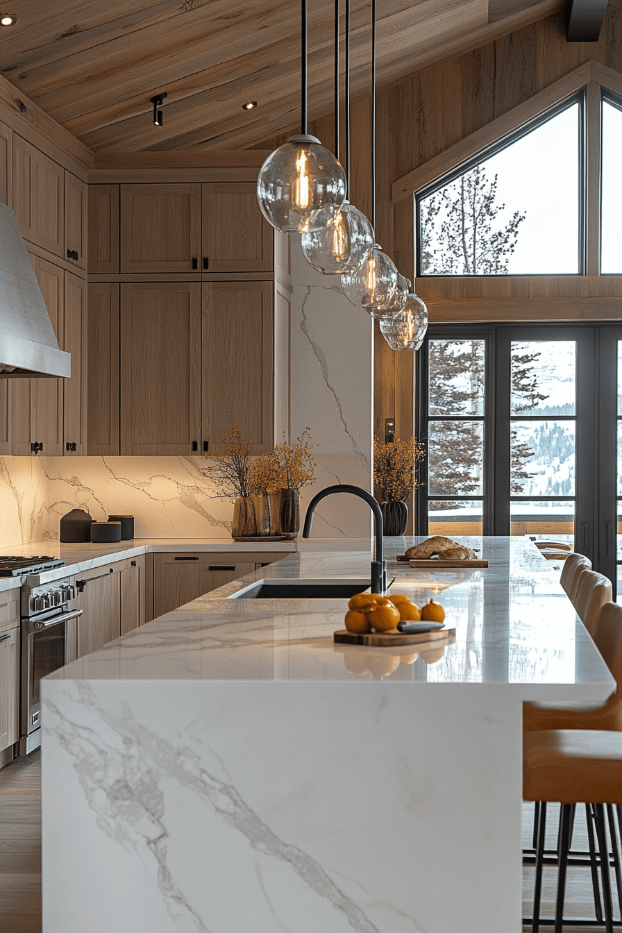 29 White Marble Kitchen Spaces That Feel Polished and Peaceful 5 white marble kitchen
