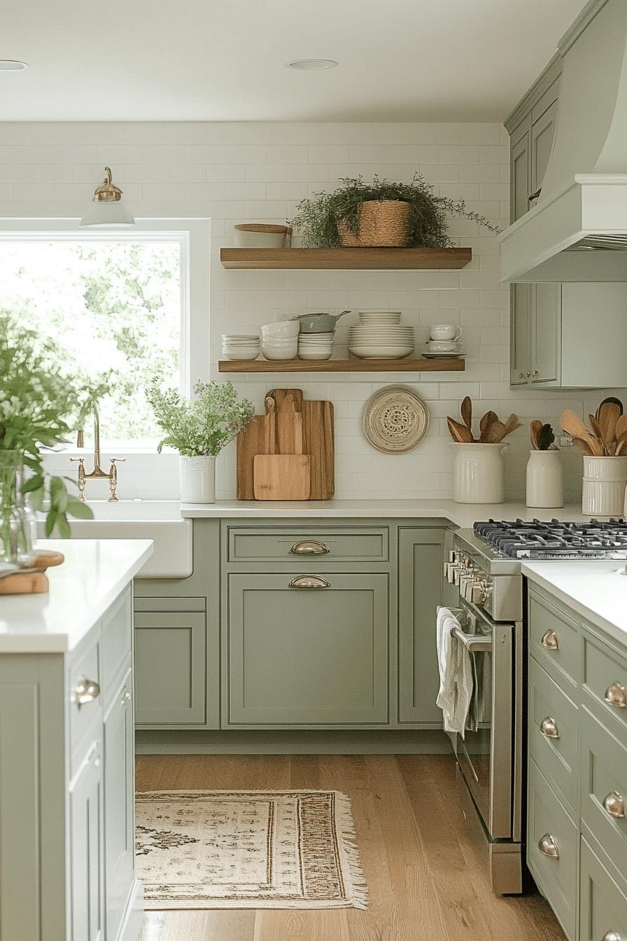 29 Green and White Kitchen Styles That Bring Calm and Charm Together 5 green and white kitchen