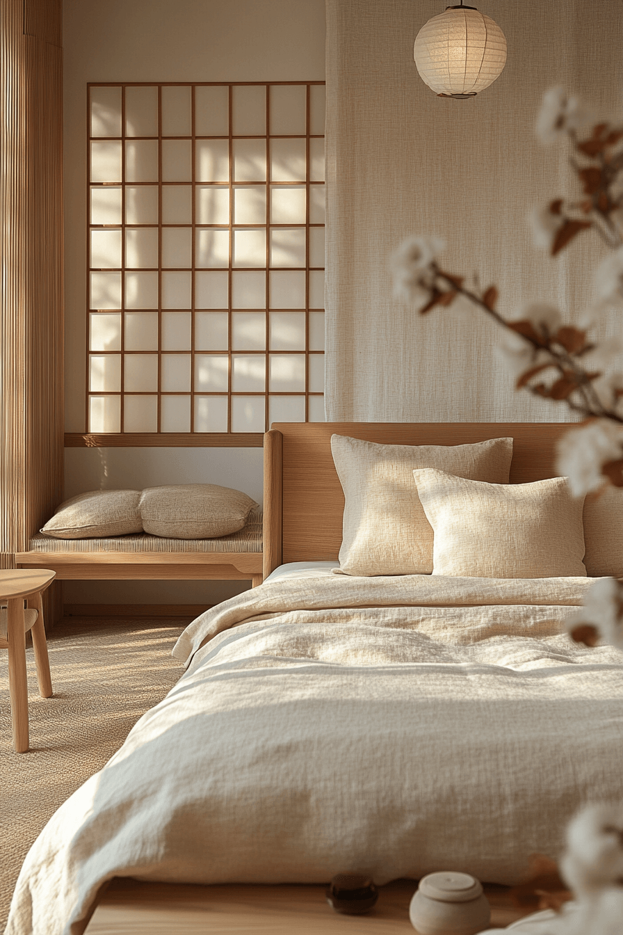 29 Japandi Bedroom Makeovers That Reflect Natural Harmony 6 japandi bedroom