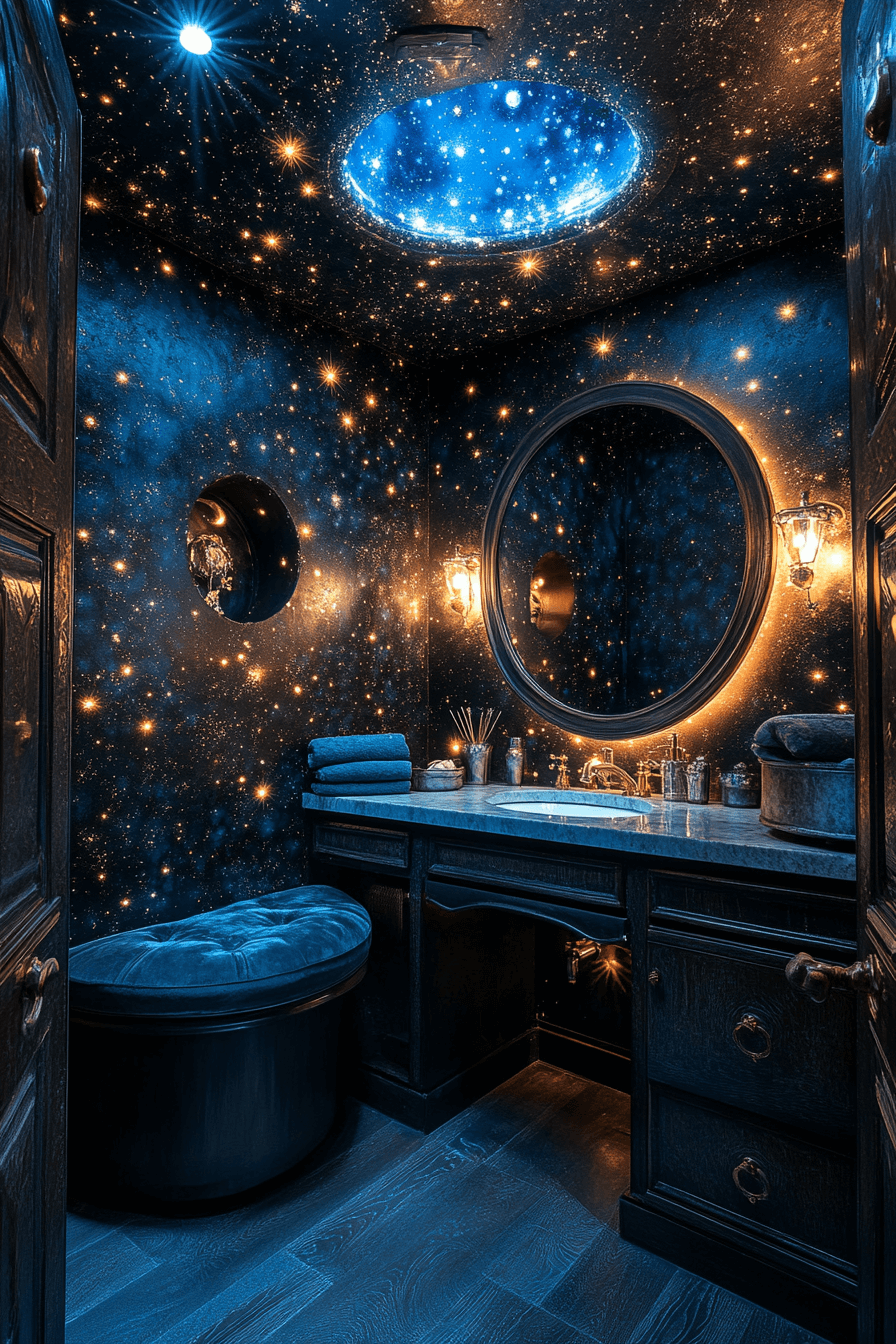 29 Whimsigoth Bathroom Elements That Celebrate Artistic Expression 7 whimsigoth bathroom