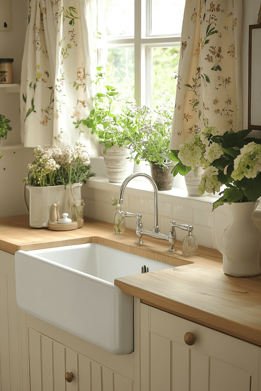 29 Cottage Core Kitchen Upgrades for a Dreamy Country Vibe 8 cottage core kitchen