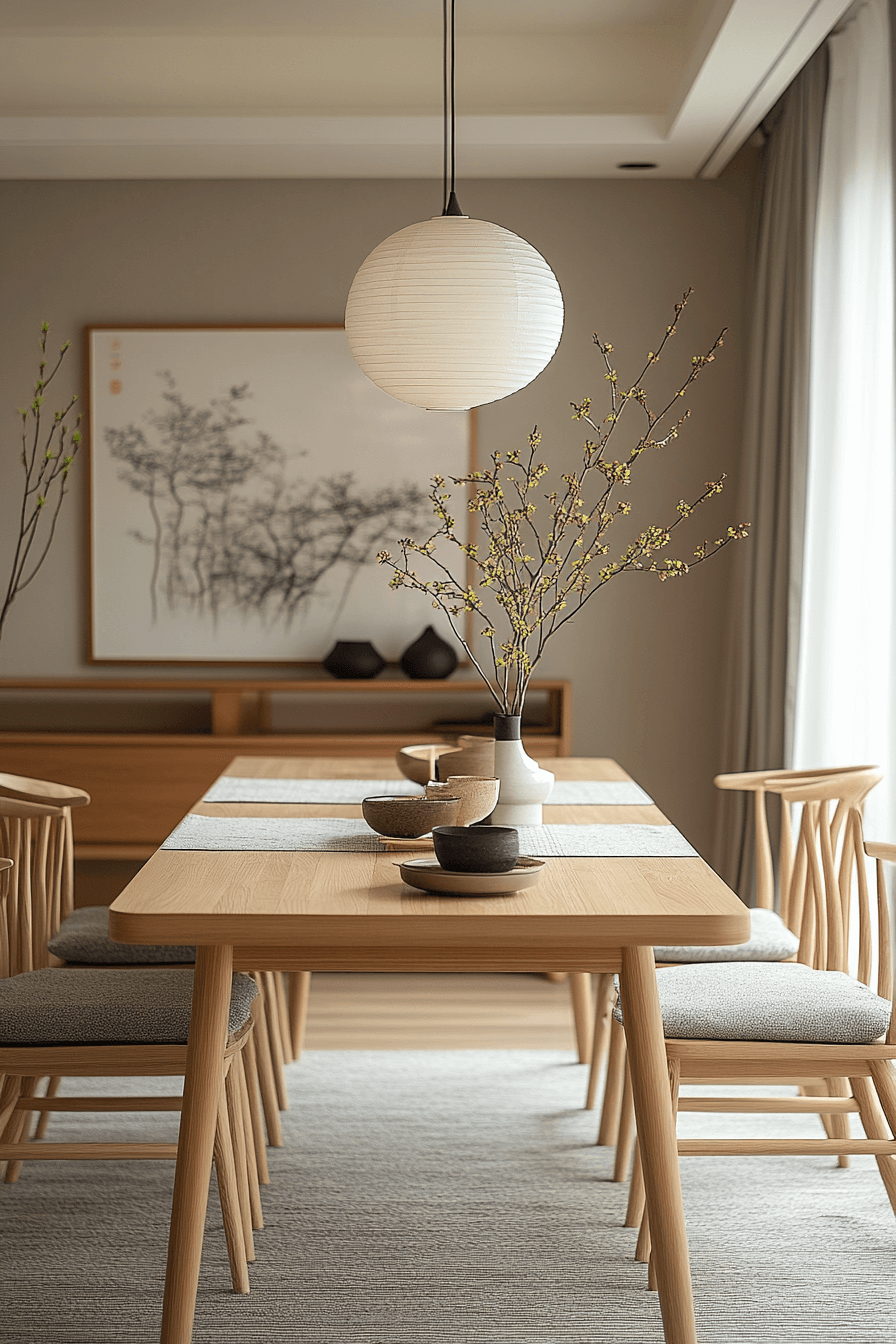 29 Japandi Dining Room Upgrades That Spark Joy and Harmony 9 japandi dining room