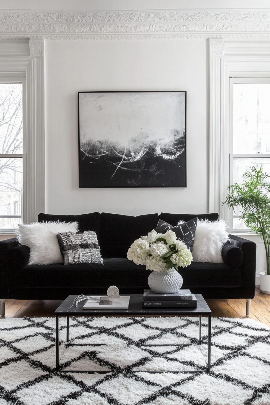 29 Black and White Living Room Decor Ideas That Make a Strong Statement 21 black and white living room decor
