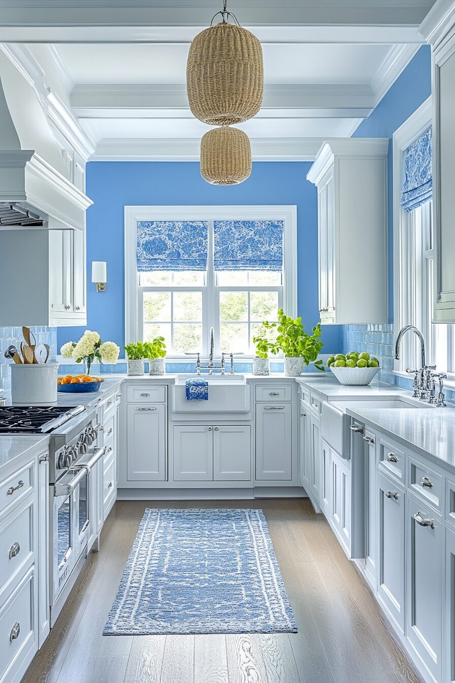 29 Blue and White Kitchen Inspirations for a Peaceful Culinary Retreat 13 blue and white kitchen