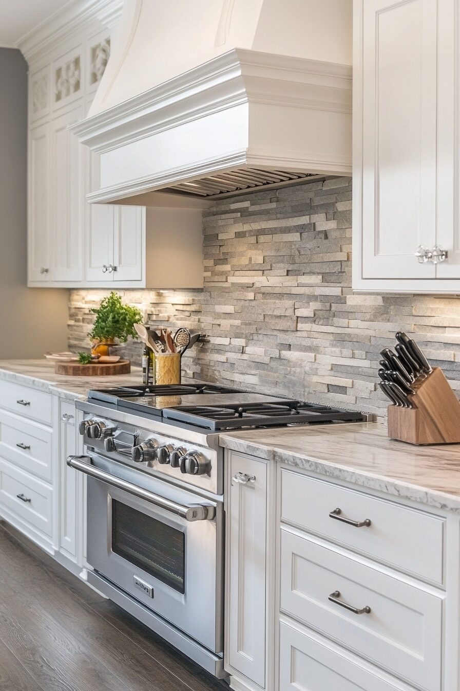 29 Kitchen Backsplash with White Cabinets That Make Neutrals Pop 27 kitchen backsplash with white cabinets