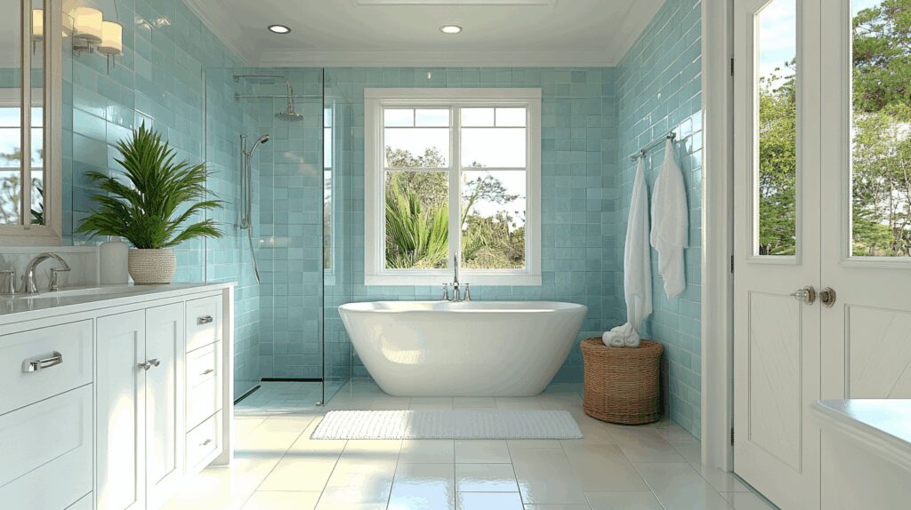 29 Coastal Bathroom Shower Ideas for Everyday Beachside Bliss 4 coastal bathroom shower ideas