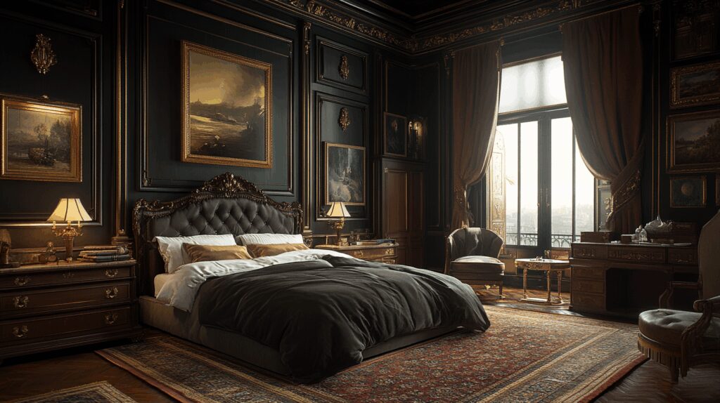 29 Dark Victorian Bedroom Looks to Create a Dreamy Gothic Escape 2 dark victorian bedroom