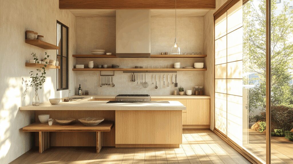29 Japandi Style Kitchen Elements That Invite Mindful Living 2 japandi style kitchen