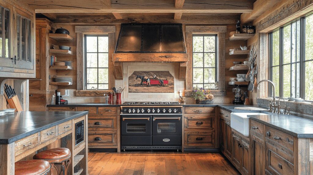 29 Old Cabin Interior Kitchen Inspirations for a Vintage Retreat 6 old cabin interior kitchen