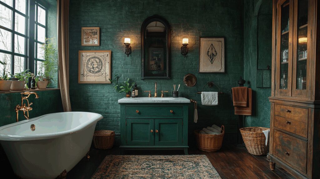 29 Whimsigoth Bathroom Elements That Celebrate Artistic Expression 9 whimsigoth bathroom