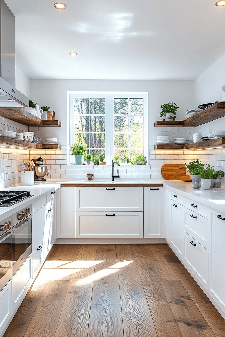 29 White and Wood Kitchen Cabinets to Brighten Your Home with Style 1 white and wood kitchen cabinets