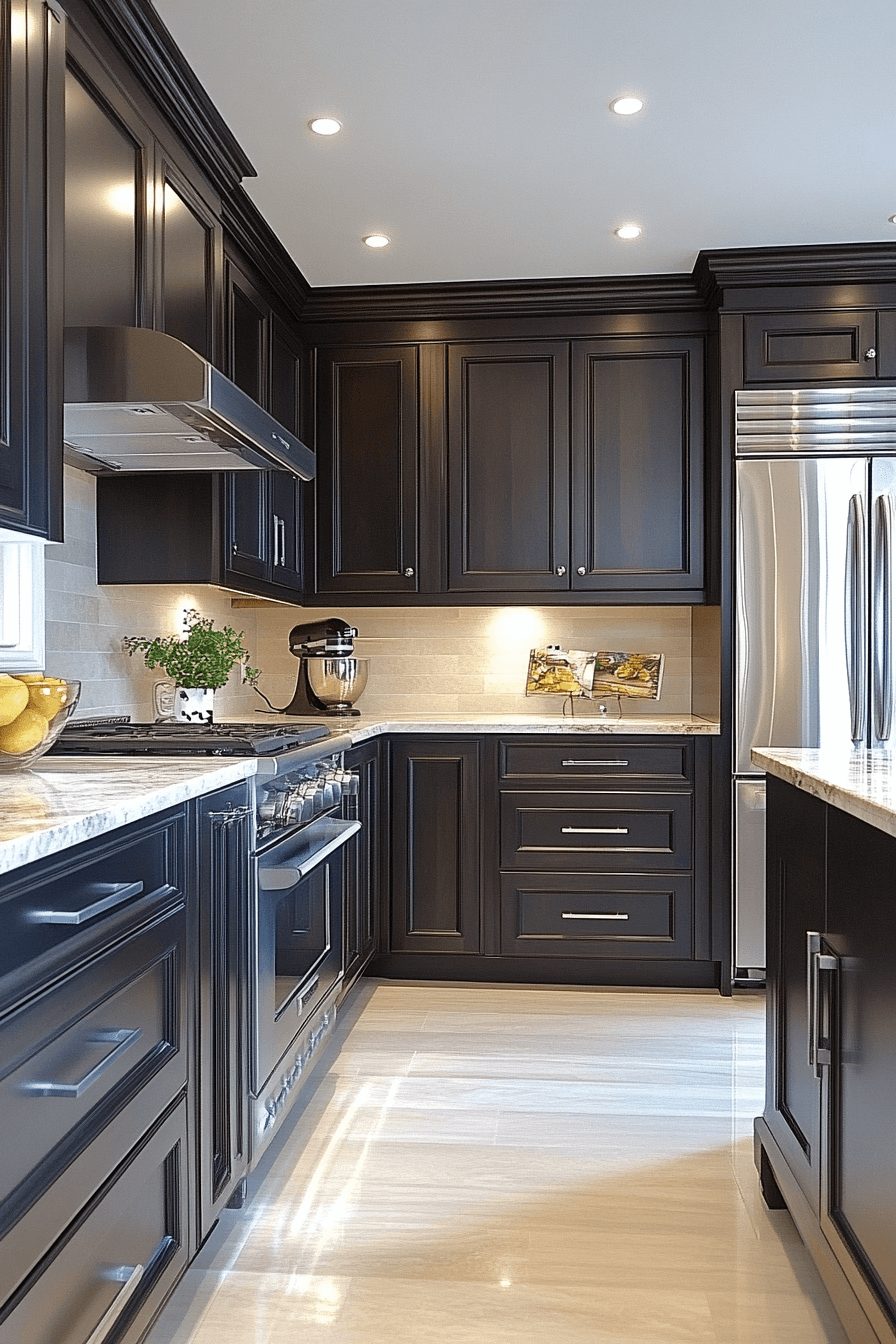 29 Dark Walnut Kitchen Cabinets That Radiate Rustic Refinement 1 dark walnut kitchen cabinets