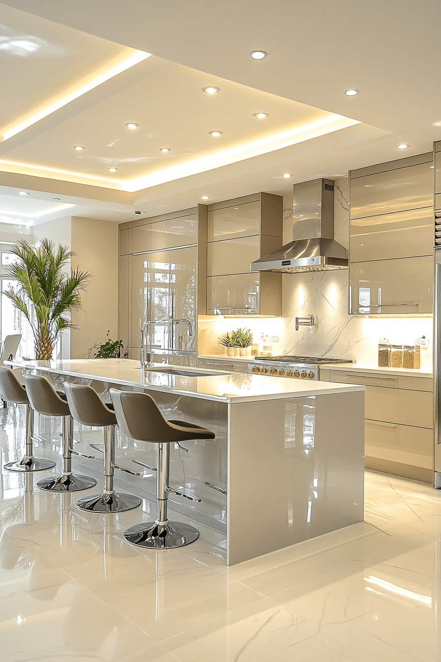 29 High Gloss Kitchen Cabinets to Brighten and Enlarge Your Space 1 high gloss kitchen cabinets